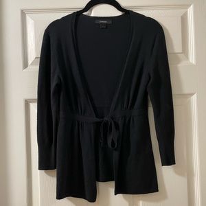 Black Wrap/Tie Front Cardigan